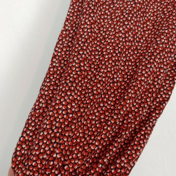 MICHAEL KORS Women's Red Flowered Size XS Blouse - Picture 4 of 5
